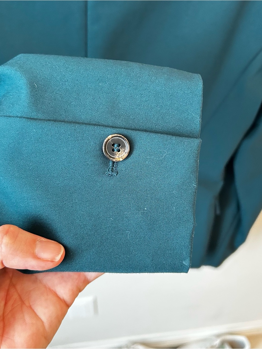 Zara Teal Tailored Blazer Size 8 Dark Academia Corporate Girlie Office Siren - Picture 5 of 10